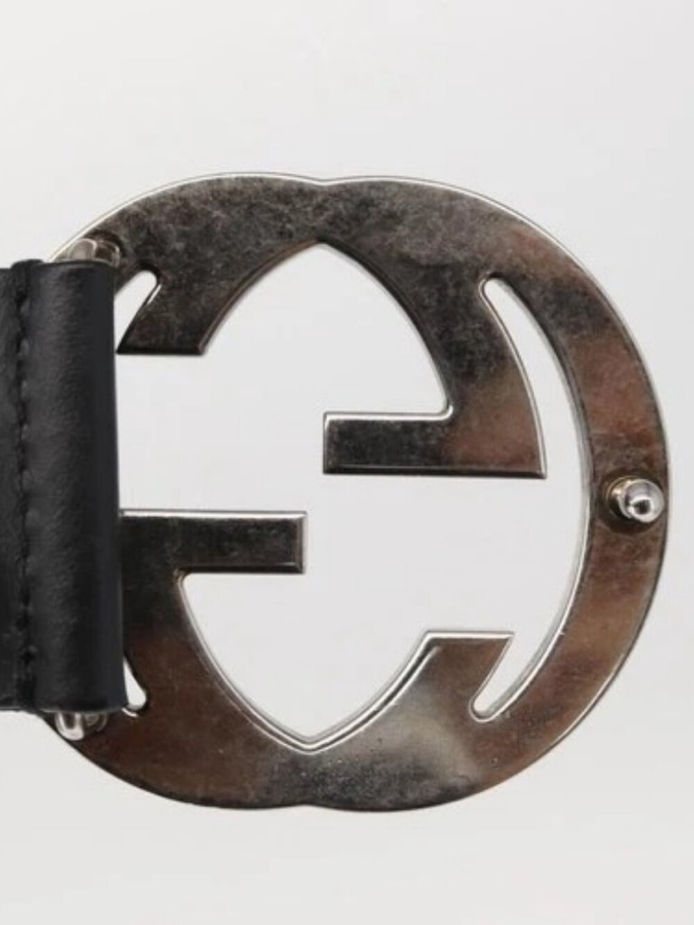 GUCCI Belt Leather 39.8"" Black 309253 Auth ka1719V - Picture 6 of 16